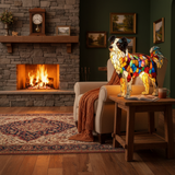 Border Collie - Lâmpada em vitral