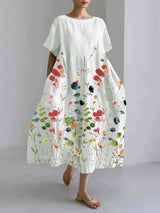 Liliana - Vestido longo casual floral