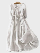 Vestido com Gola Elegante
