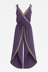 Lorena - Vestido Mono Detalhes Dourados