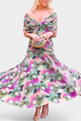 Luana - Vestido elegante com decote em V
