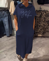 Sásquia - Vestido casual com capuz