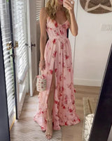 Sónia - Vestido midi padrão floral