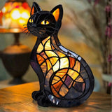 Gato Brilhante - Lâmpada em Vitral