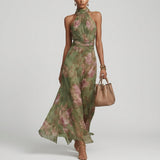 Jardim Romântico — Vestido Halter Floral